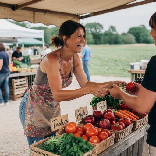 Rodina vařící společně v kuchyni s místními sezónními surovinami.